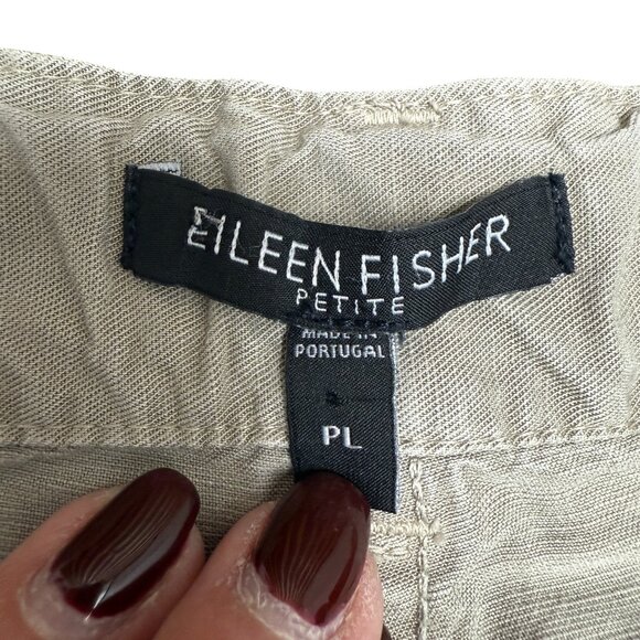 EUC‎ Women's EILEEN FISHER Lyocell Linen Cargo Ankle Pant | Size PL - Picture 7 of 9